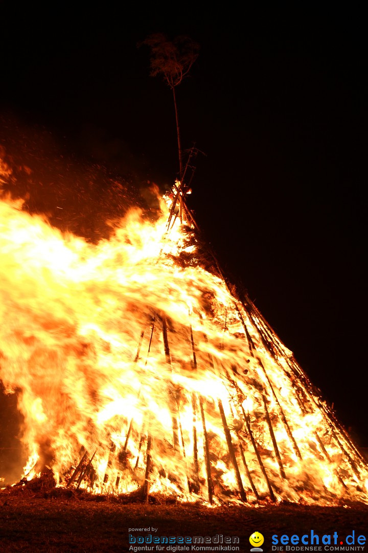 Funkenfeuer Fasnet - Ursaul bei Stockach am Bodensee, 09.03.2014