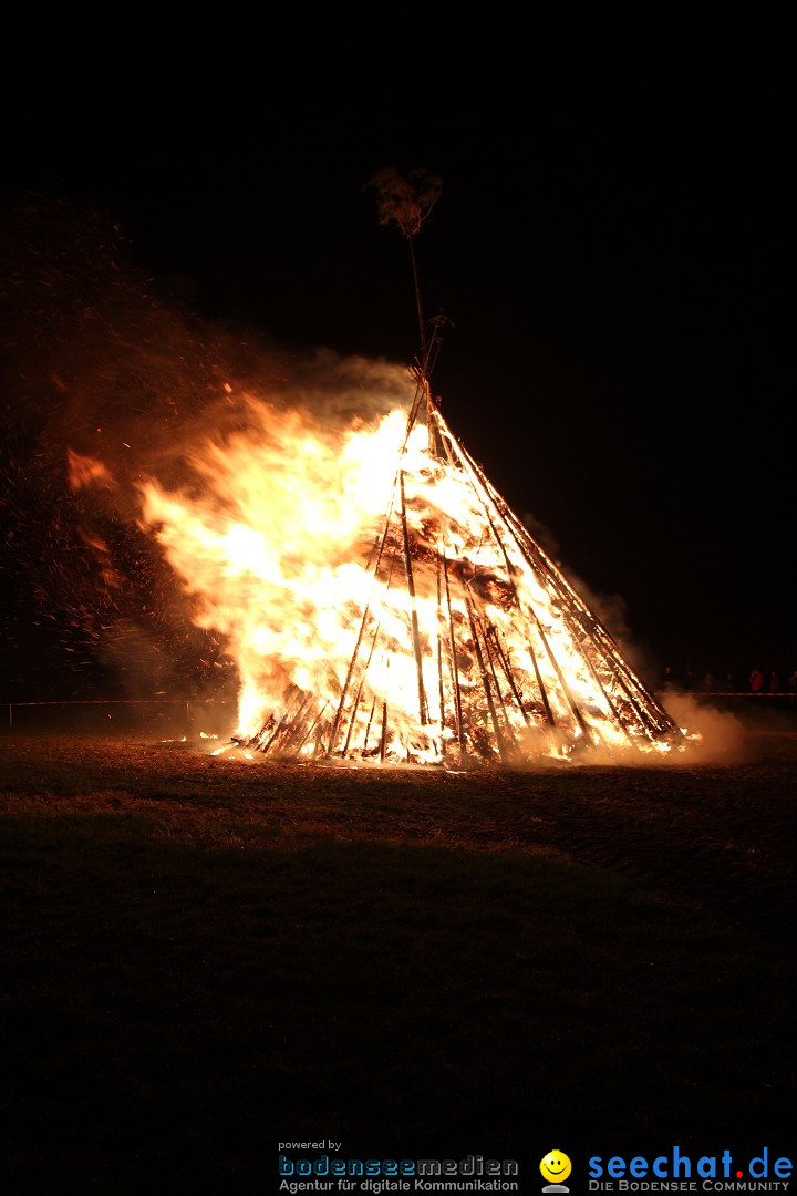 Funkenfeuer Fasnet - Ursaul bei Stockach am Bodensee, 09.03.2014