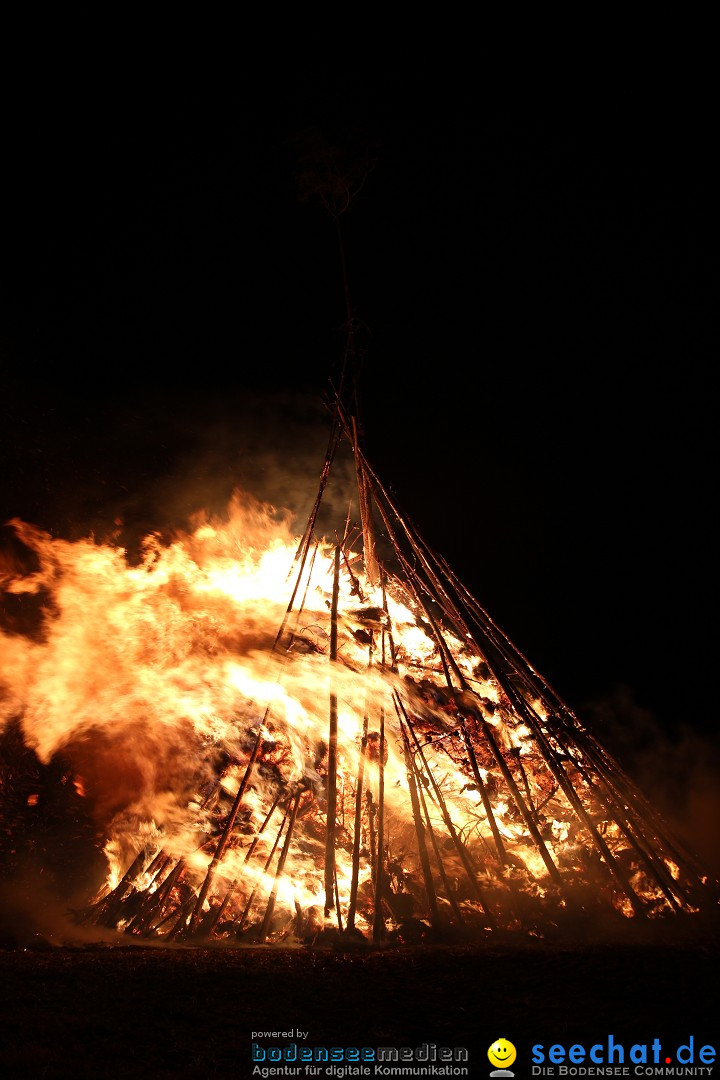 Funkenfeuer Fasnet - Ursaul bei Stockach am Bodensee, 09.03.2014