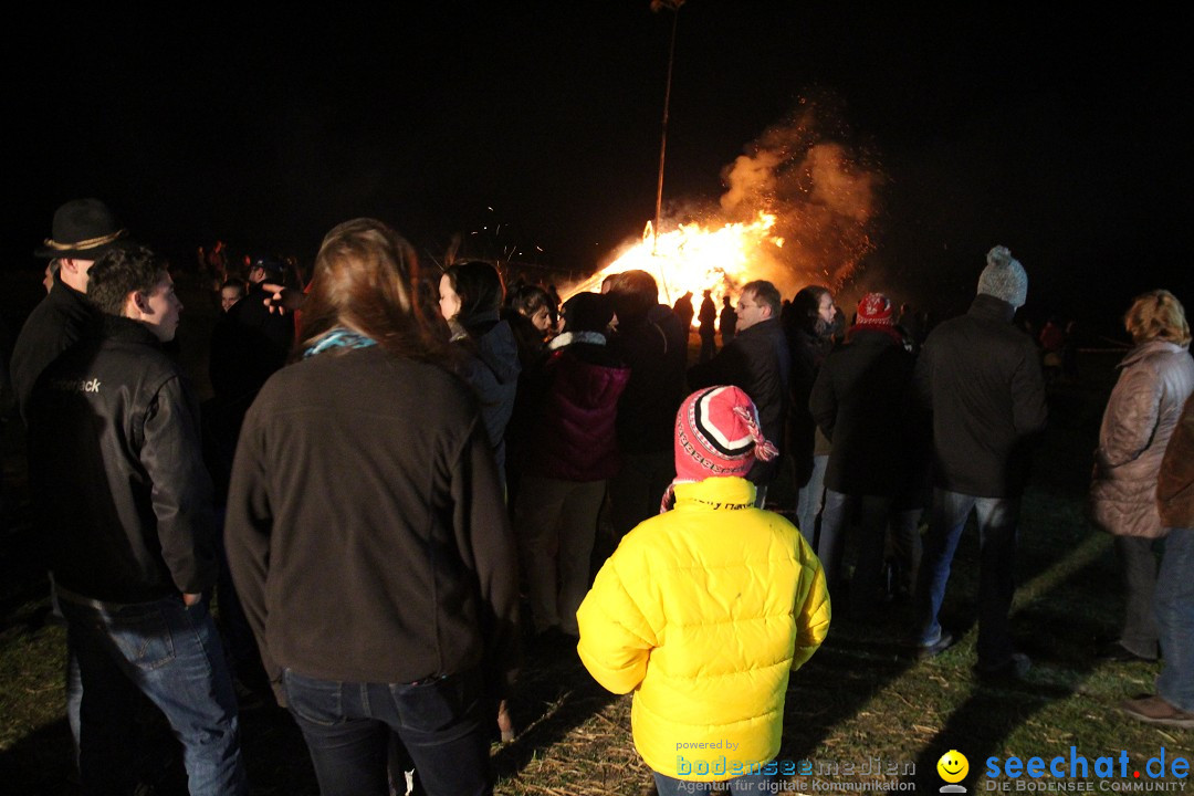 Funkenfeuer Fasnet - Ursaul bei Stockach am Bodensee, 09.03.2014