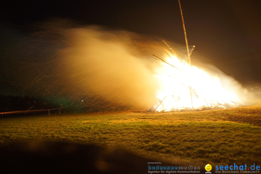 Funkenfeuer Fasnet - Ursaul bei Stockach am Bodensee, 09.03.2014