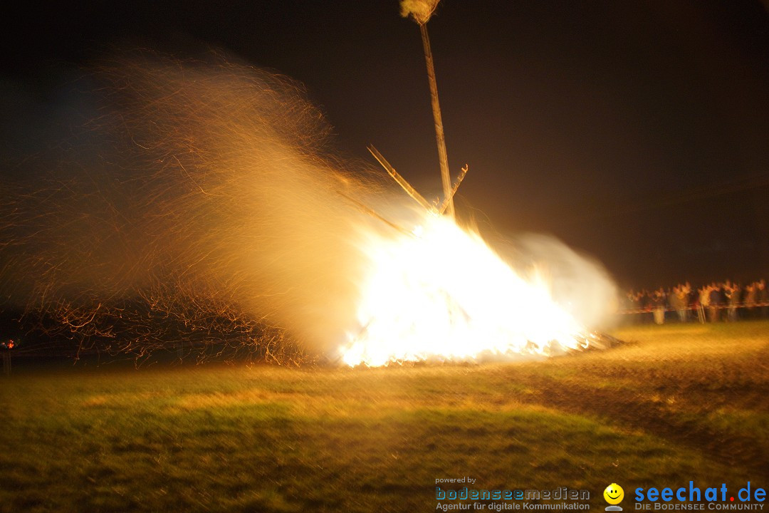 Funkenfeuer Fasnet - Ursaul bei Stockach am Bodensee, 09.03.2014