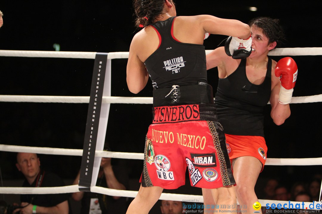 Rola El-Halabi vs. Victoria Cisneros: WM Boxkampf: Ulm, 10.05.2014