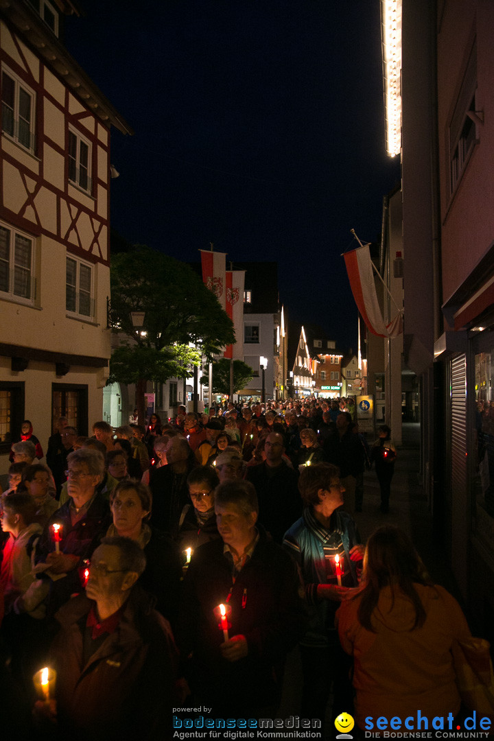 Lichterprozession Kreuzberg: Weingarten am Bodensee, 29.05.2014