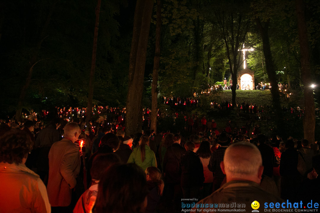 Lichterprozession Kreuzberg: Weingarten am Bodensee, 29.05.2014