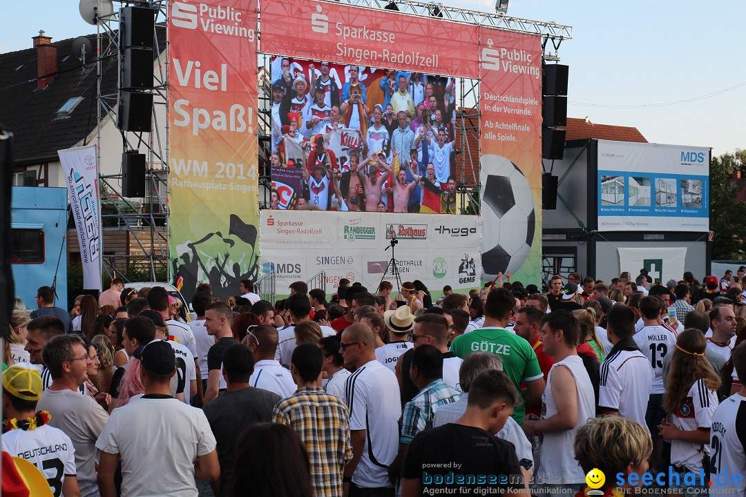 WM 2014: Deutschland vs. USA: Singen am Bodensee, 26.06.2014