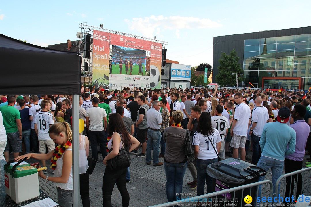 WM 2014: Deutschland vs. USA: Singen am Bodensee, 26.06.2014