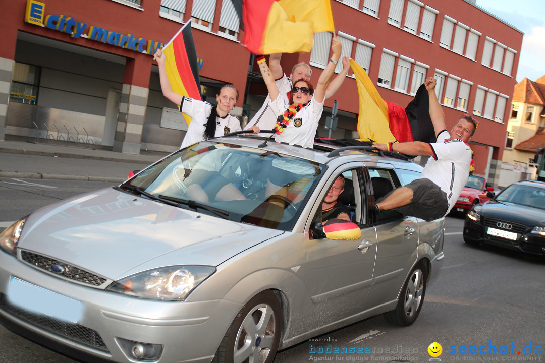 WM 2014: Deutschland vs. USA: Singen am Bodensee, 26.06.2014