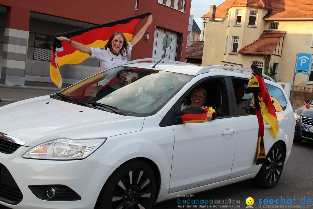 WM 2014: Deutschland vs. USA: Singen am Bodensee, 26.06.2014