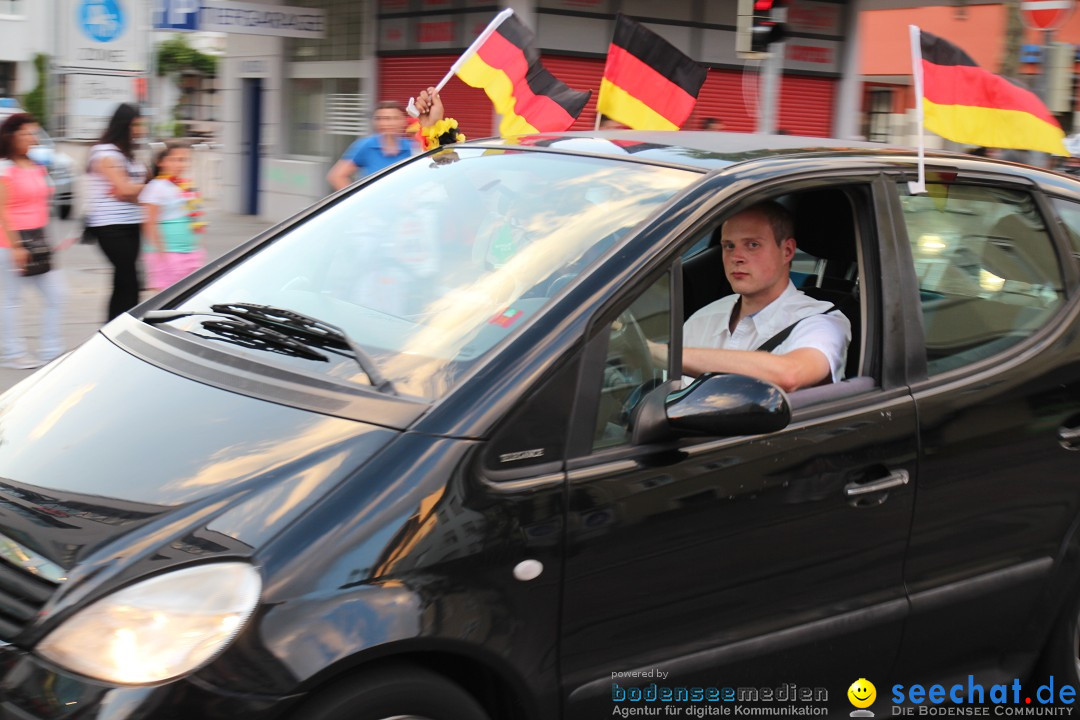 WM 2014: Deutschland vs. USA: Singen am Bodensee, 26.06.2014