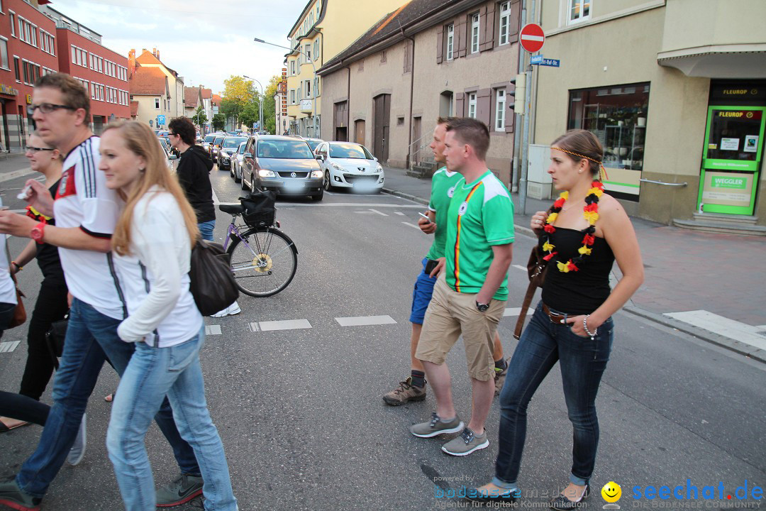 WM 2014: Deutschland vs. USA: Singen am Bodensee, 26.06.2014