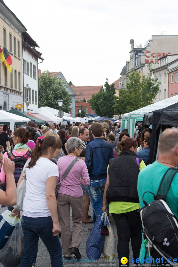 Nachtflohmarkt in Konstanz und Kreuzlingen am Bodensee, 28.06.2014