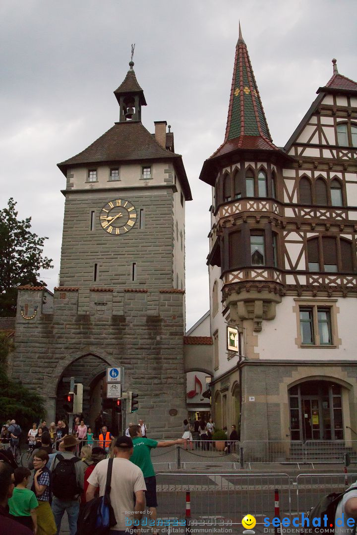 Nachtflohmarkt in Konstanz und Kreuzlingen am Bodensee, 28.06.2014