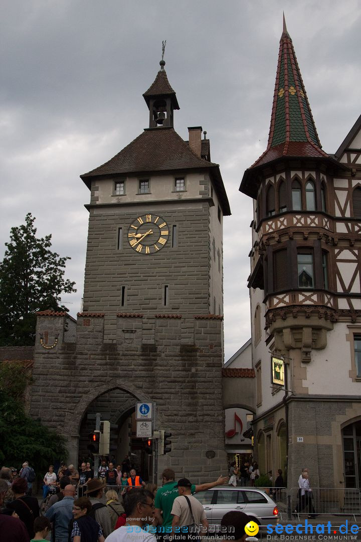 Nachtflohmarkt in Konstanz und Kreuzlingen am Bodensee, 28.06.2014