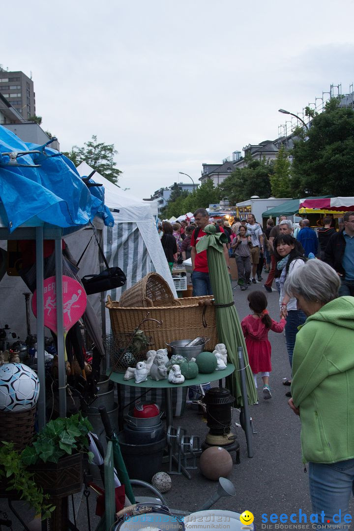 Nachtflohmarkt in Konstanz und Kreuzlingen am Bodensee, 28.06.2014