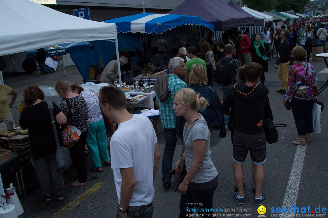 Nachtflohmarkt in Konstanz und Kreuzlingen am Bodensee, 28.06.2014