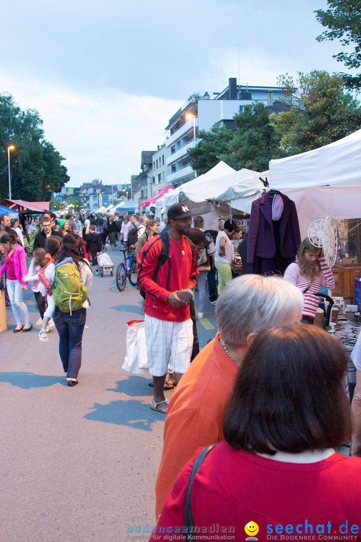 Nachtflohmarkt in Konstanz und Kreuzlingen am Bodensee, 28.06.2014