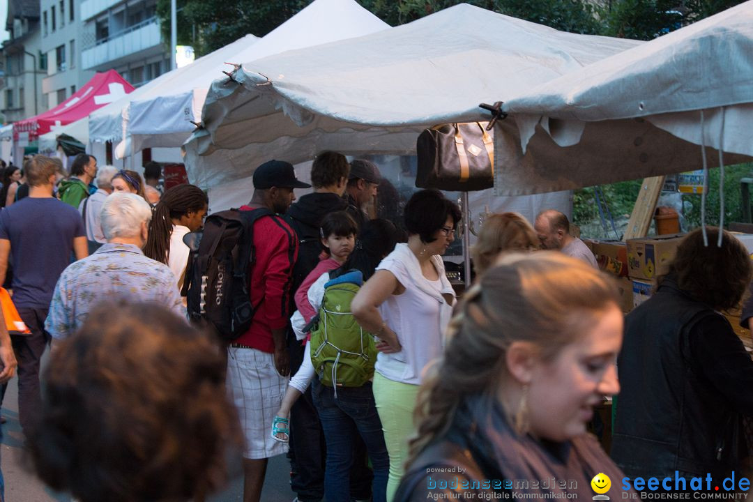 Nachtflohmarkt in Konstanz und Kreuzlingen am Bodensee, 28.06.2014