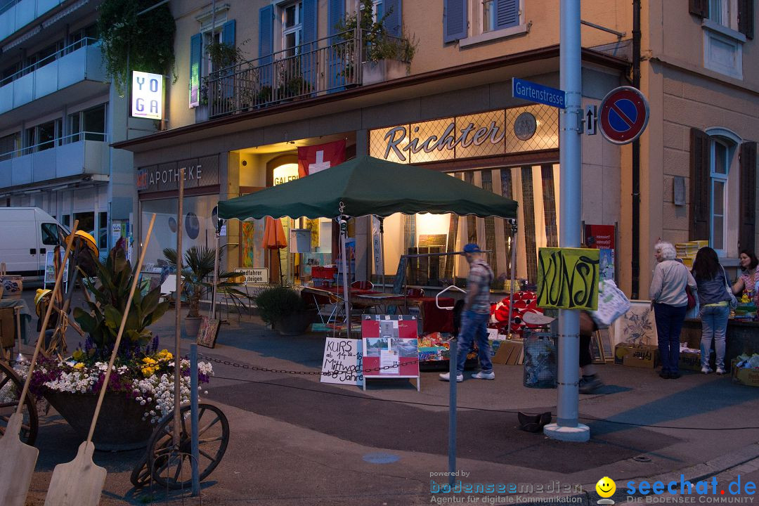 Nachtflohmarkt in Konstanz und Kreuzlingen am Bodensee, 28.06.2014