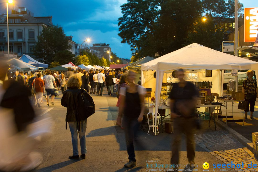 Nachtflohmarkt in Konstanz und Kreuzlingen am Bodensee, 28.06.2014