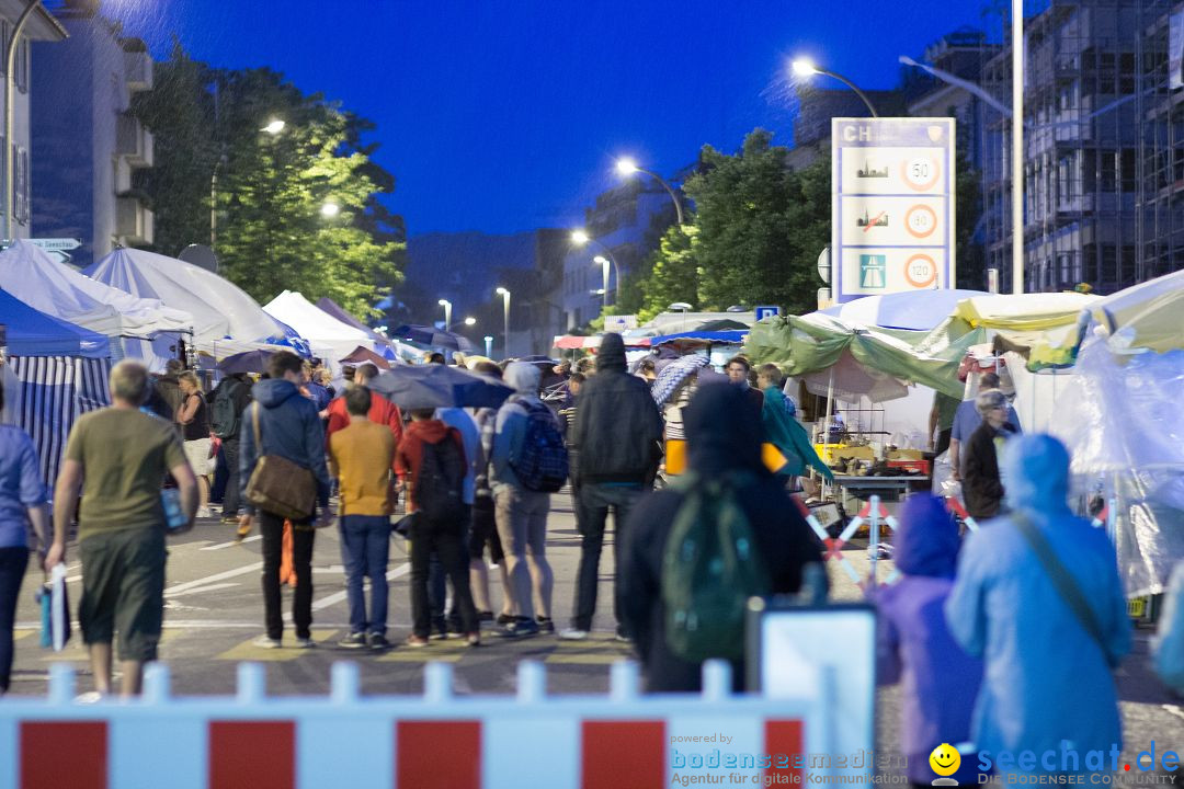 Nachtflohmarkt in Konstanz und Kreuzlingen am Bodensee, 28.06.2014