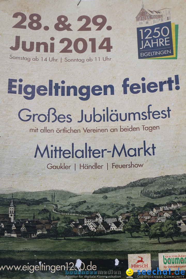 1250-Jahr-Feier mit Mittelaltermarkt: Eigeltingen am Bodensee, 29.06.2014