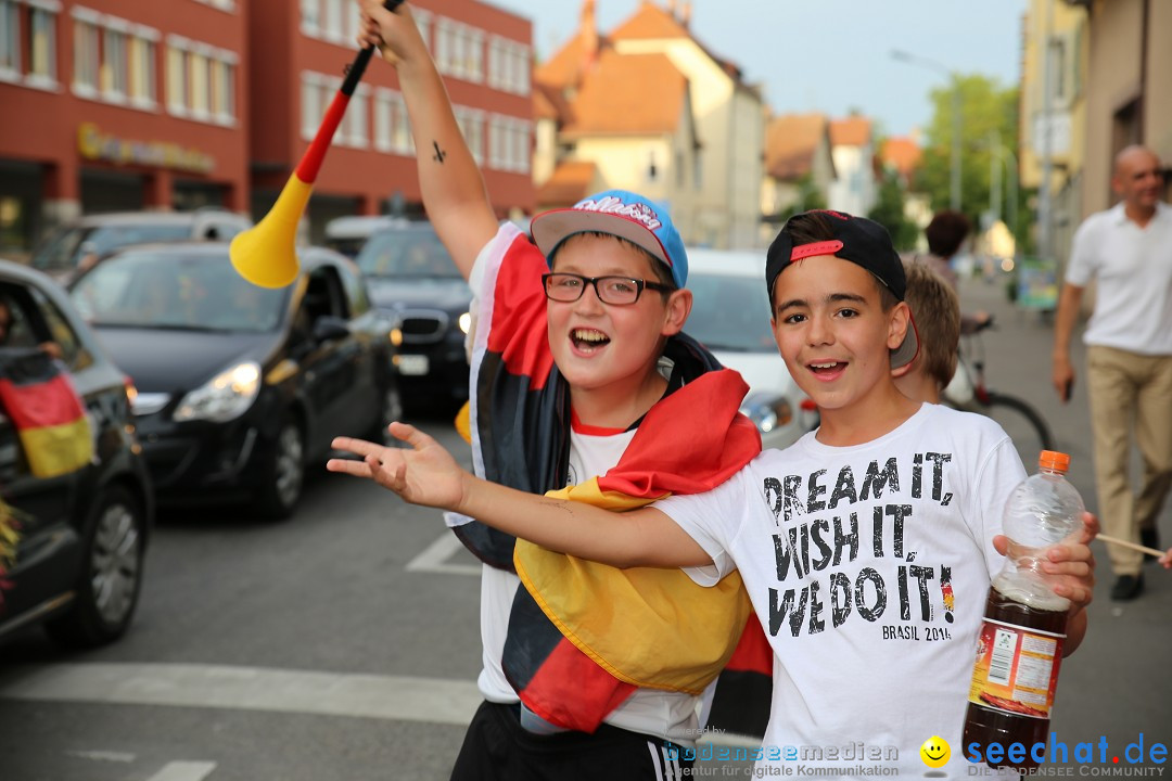 WM 2014: Deutschland vs. Frankreich: Singen am Bodensee, 04.07.2014