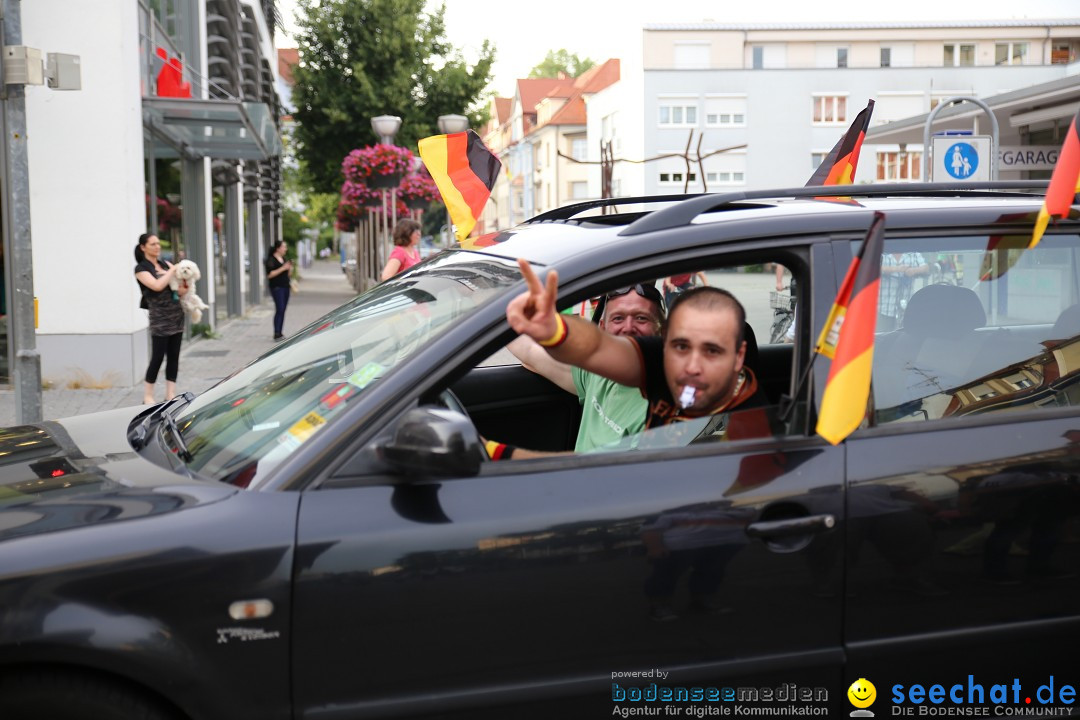 WM 2014: Deutschland vs. Frankreich: Singen am Bodensee, 04.07.2014