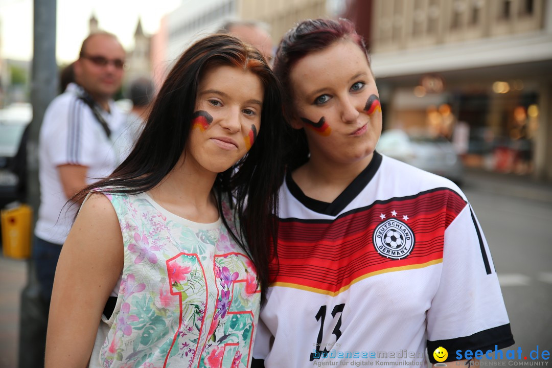 WM 2014: Deutschland vs. Frankreich: Singen am Bodensee, 04.07.2014