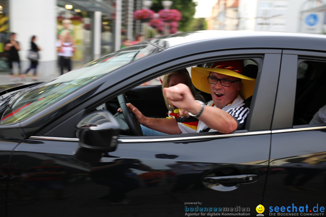 WM 2014: Deutschland vs. Frankreich: Singen am Bodensee, 04.07.2014