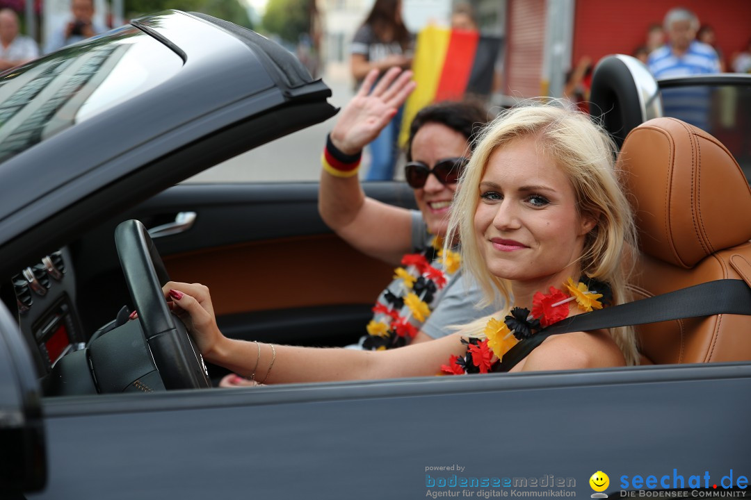 WM 2014: Deutschland vs. Frankreich: Singen am Bodensee, 04.07.2014