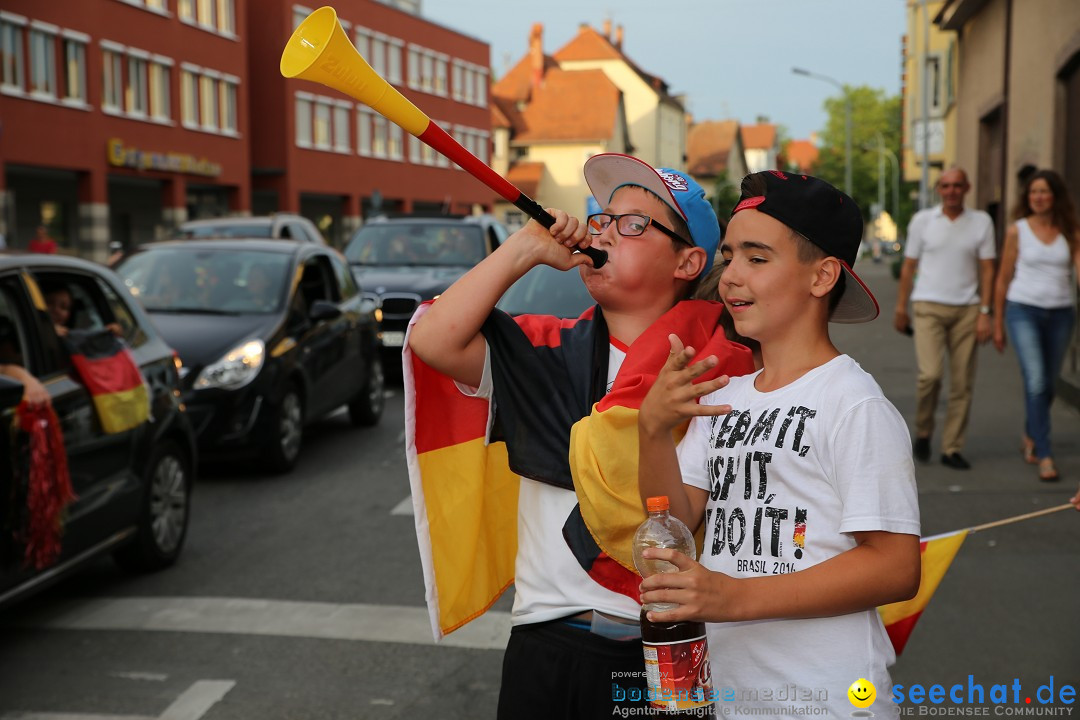 WM 2014: Deutschland vs. Frankreich: Singen am Bodensee, 04.07.2014