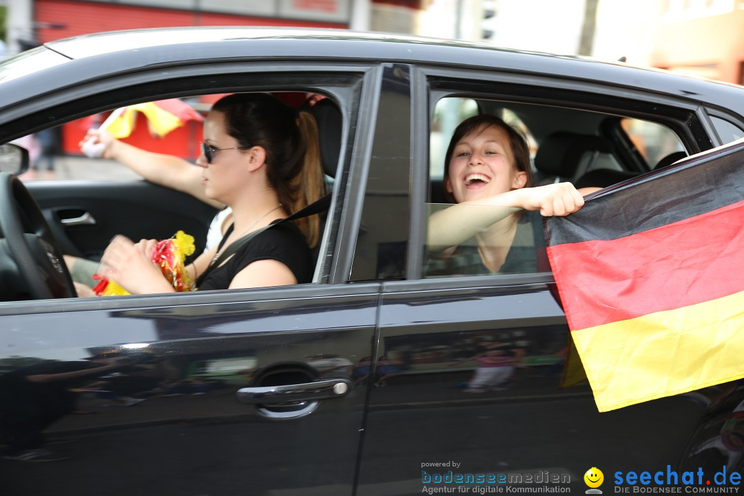 WM 2014: Deutschland vs. Frankreich: Singen am Bodensee, 04.07.2014