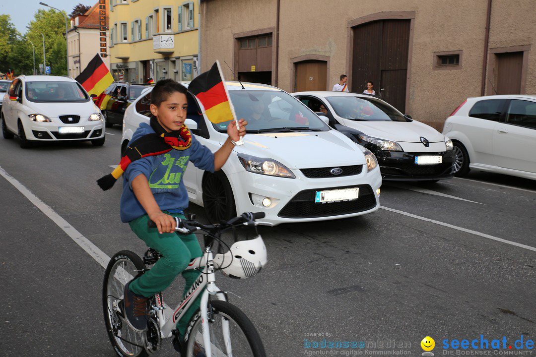 WM 2014: Deutschland vs. Frankreich: Singen am Bodensee, 04.07.2014