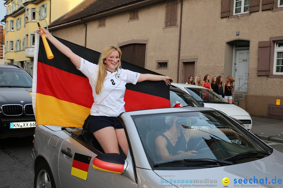 WM 2014: Deutschland vs. Frankreich: Singen am Bodensee, 04.07.2014