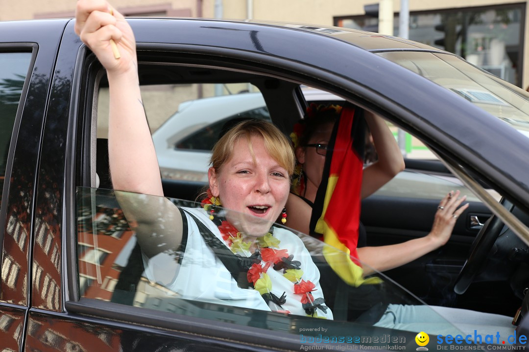 WM 2014: Deutschland vs. Frankreich: Singen am Bodensee, 04.07.2014