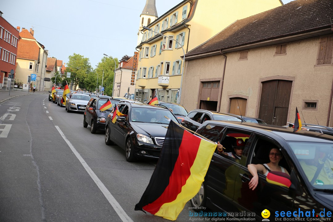 WM 2014: Deutschland vs. Frankreich: Singen am Bodensee, 04.07.2014