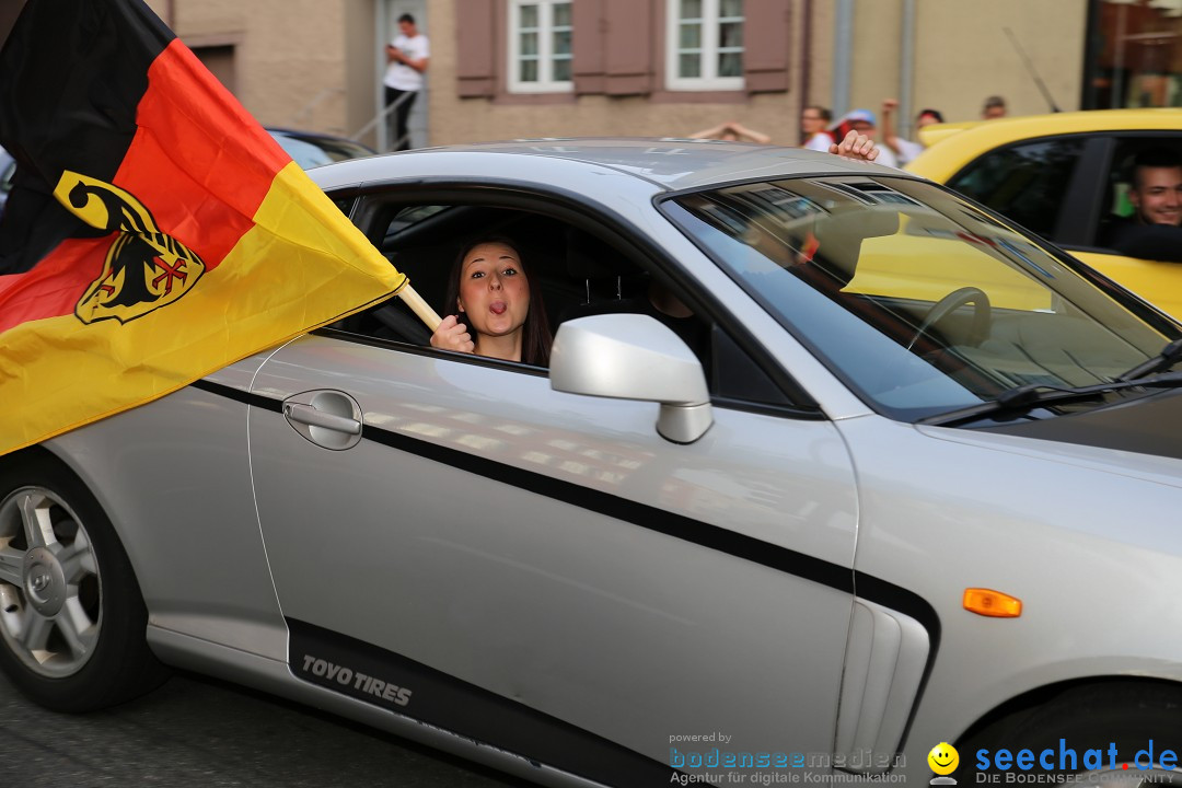 WM 2014: Deutschland vs. Frankreich: Singen am Bodensee, 04.07.2014