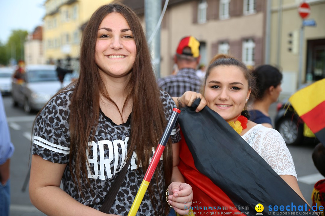 WM 2014: Deutschland vs. Frankreich: Singen am Bodensee, 04.07.2014