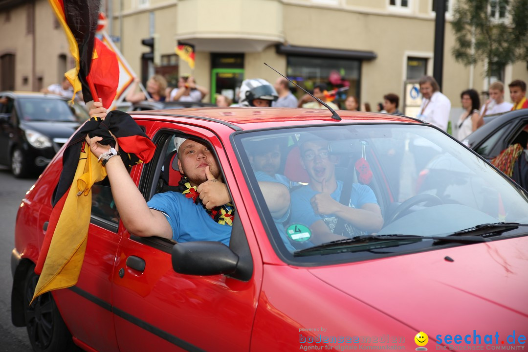 WM 2014: Deutschland vs. Frankreich: Singen am Bodensee, 04.07.2014