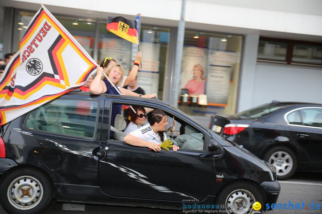 WM 2014: Deutschland vs. Frankreich: Singen am Bodensee, 04.07.2014