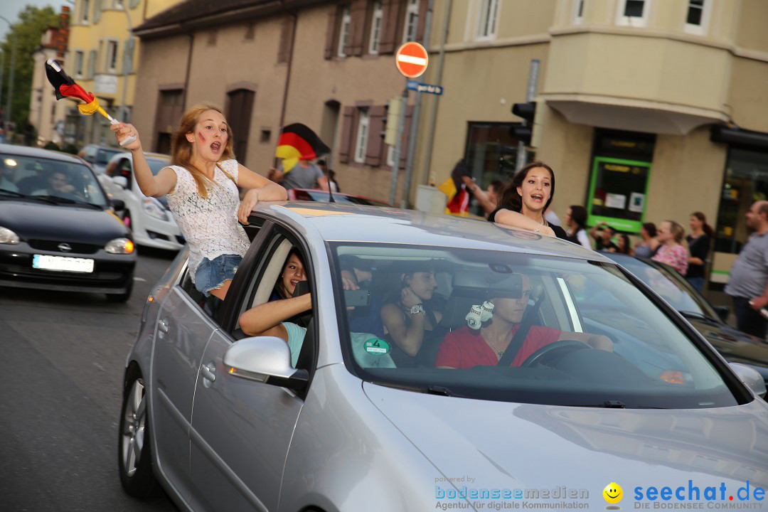 WM 2014: Deutschland vs. Frankreich: Singen am Bodensee, 04.07.2014