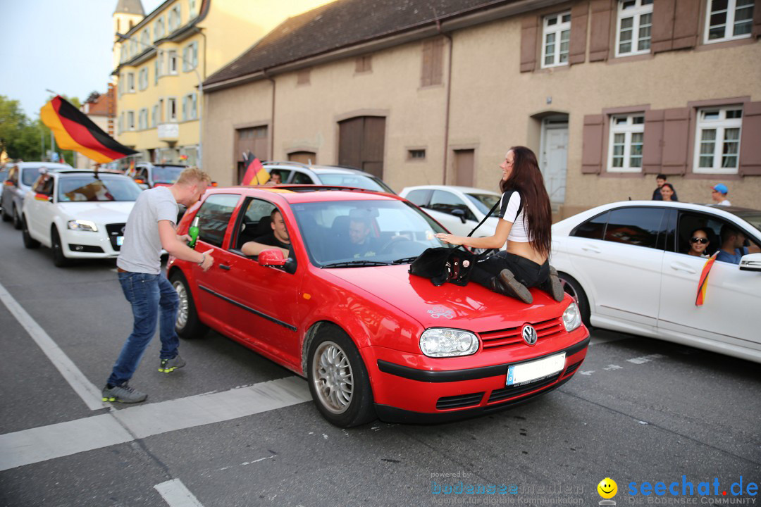 WM 2014: Deutschland vs. Frankreich: Singen am Bodensee, 04.07.2014