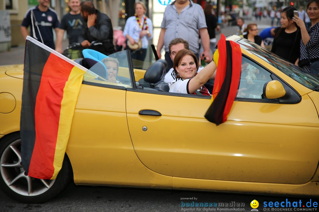 WM 2014: Deutschland vs. Frankreich: Singen am Bodensee, 04.07.2014