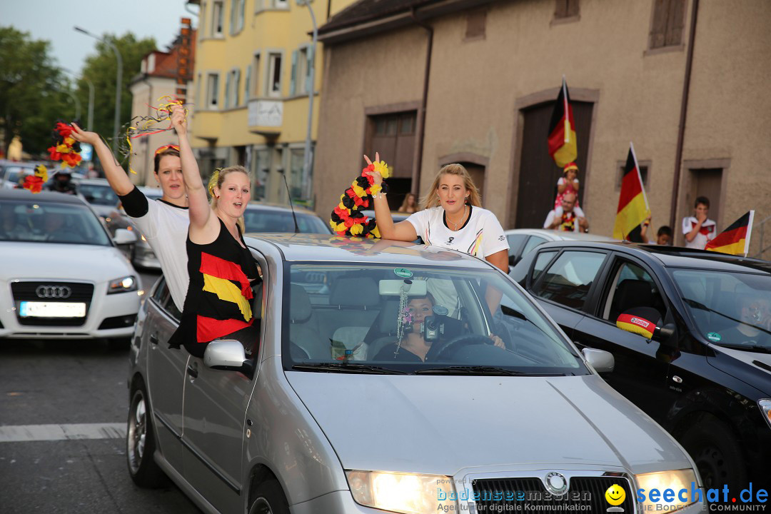 WM 2014: Deutschland vs. Frankreich: Singen am Bodensee, 04.07.2014