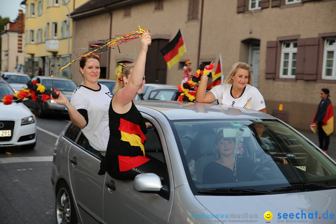 WM 2014: Deutschland vs. Frankreich: Singen am Bodensee, 04.07.2014