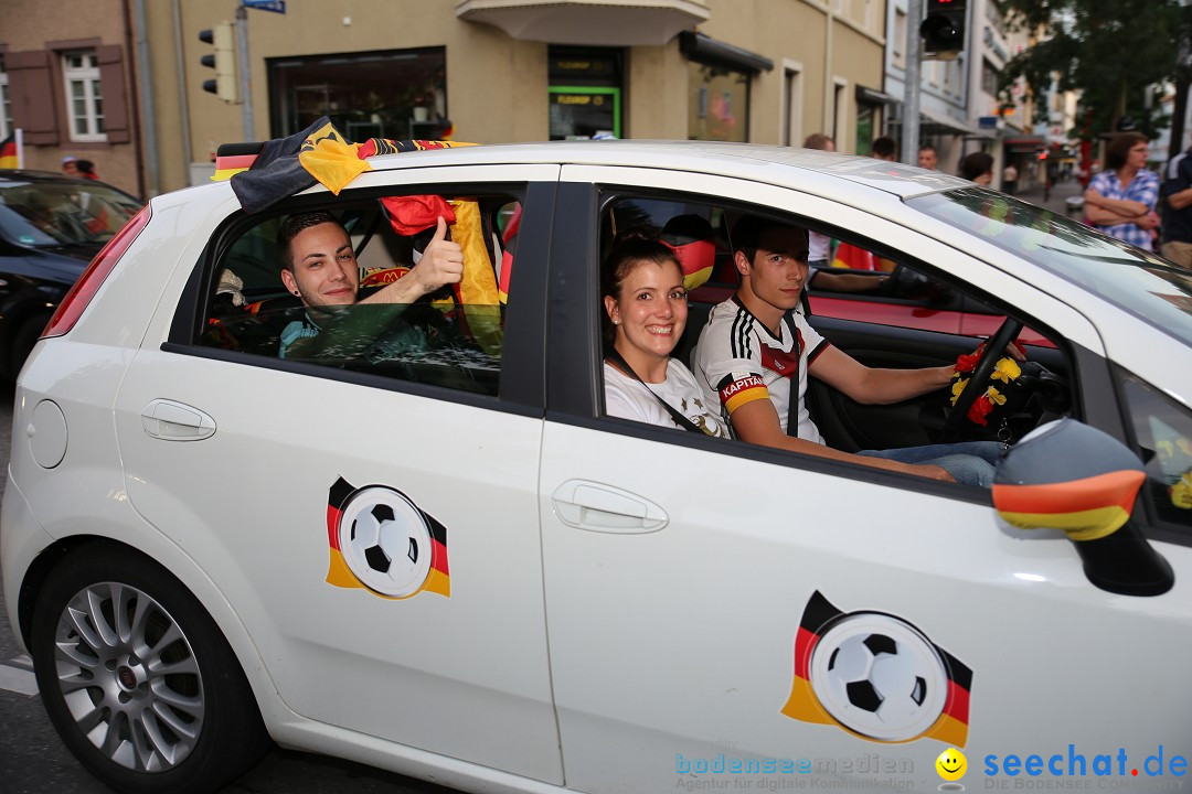 WM 2014: Deutschland vs. Frankreich: Singen am Bodensee, 04.07.2014