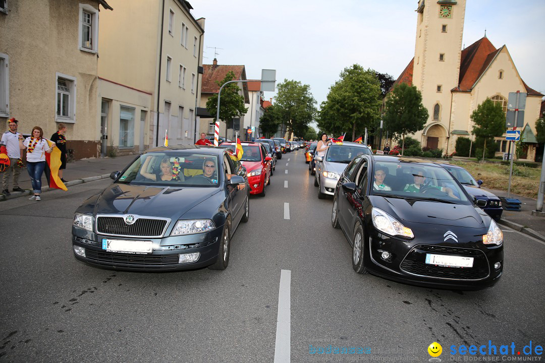 WM 2014: Deutschland vs. Frankreich: Singen am Bodensee, 04.07.2014