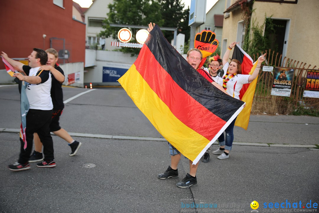 WM 2014: Deutschland vs. Frankreich: Singen am Bodensee, 04.07.2014