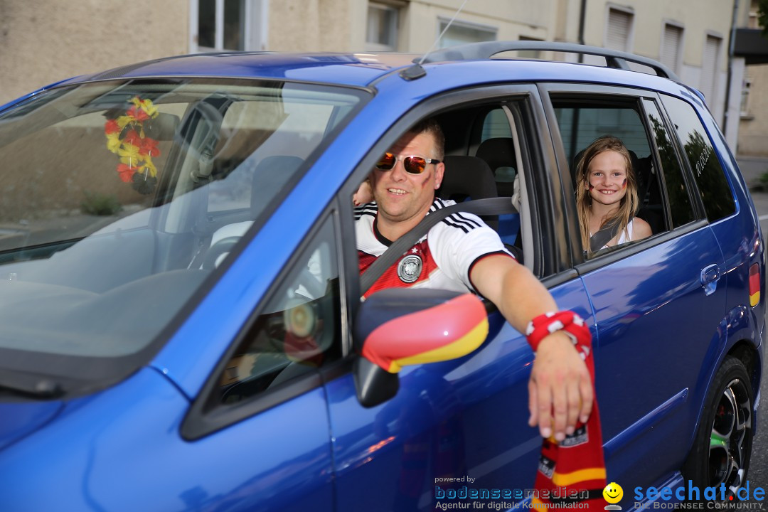 WM 2014: Deutschland vs. Frankreich: Singen am Bodensee, 04.07.2014